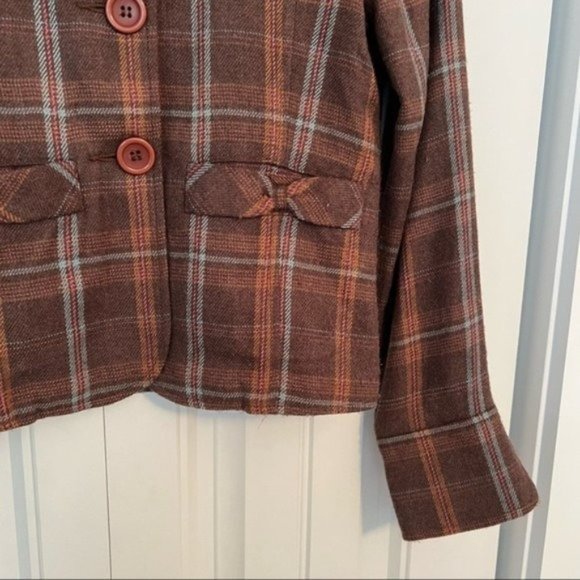 Nordstrom Frenchi Plaid Button Jacket Blazer Size Small - Picture 2 of 8